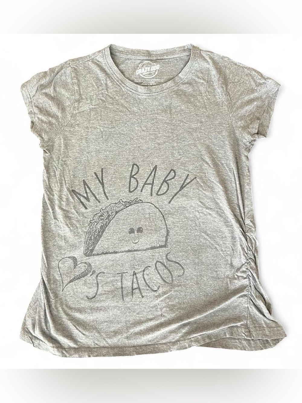 Crazy Dog Tshirts Maternity Graphic Tee M